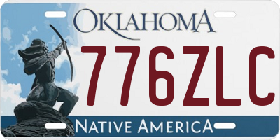 OK license plate 776ZLC