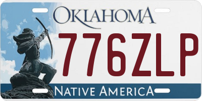 OK license plate 776ZLP