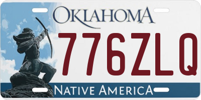 OK license plate 776ZLQ