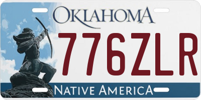 OK license plate 776ZLR