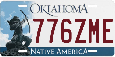 OK license plate 776ZME