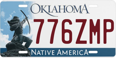 OK license plate 776ZMP