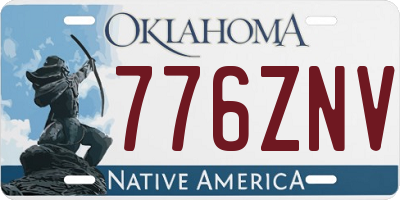 OK license plate 776ZNV