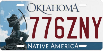 OK license plate 776ZNY