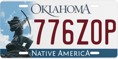 OK license plate 776ZOP