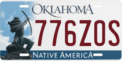 OK license plate 776ZOS