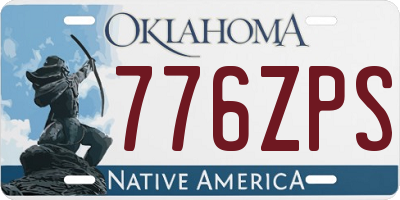 OK license plate 776ZPS