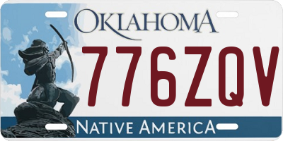 OK license plate 776ZQV