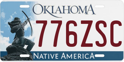 OK license plate 776ZSC