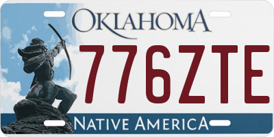 OK license plate 776ZTE