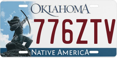 OK license plate 776ZTV