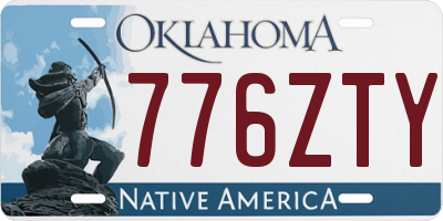 OK license plate 776ZTY