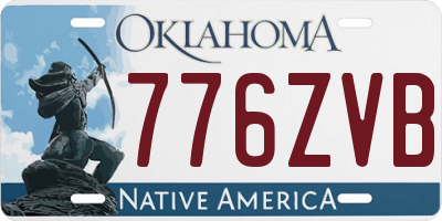 OK license plate 776ZVB