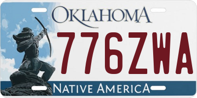 OK license plate 776ZWA