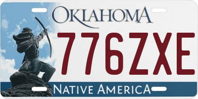 OK license plate 776ZXE