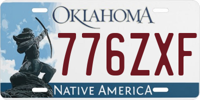 OK license plate 776ZXF