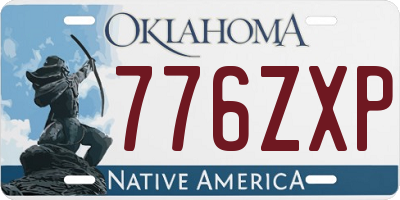 OK license plate 776ZXP
