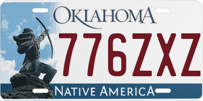 OK license plate 776ZXZ