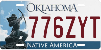 OK license plate 776ZYT