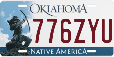 OK license plate 776ZYU