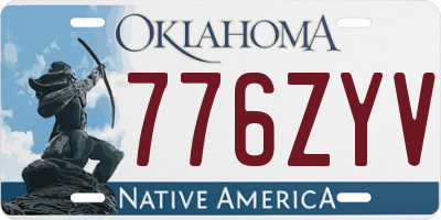 OK license plate 776ZYV