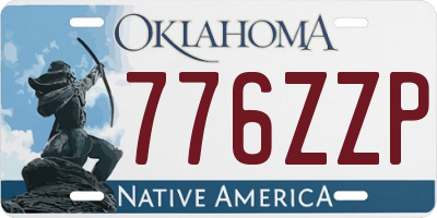 OK license plate 776ZZP