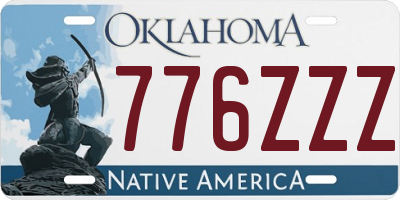 OK license plate 776ZZZ