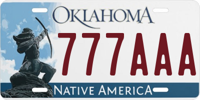 OK license plate 777AAA