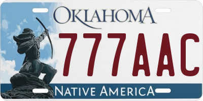 OK license plate 777AAC