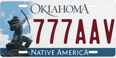 OK license plate 777AAV