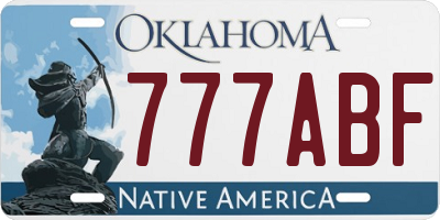 OK license plate 777ABF