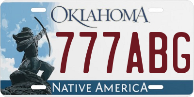 OK license plate 777ABG