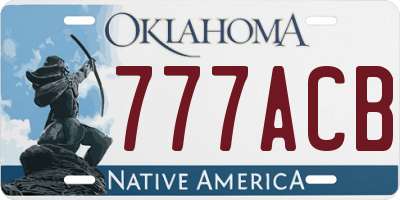 OK license plate 777ACB