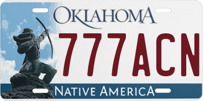 OK license plate 777ACN