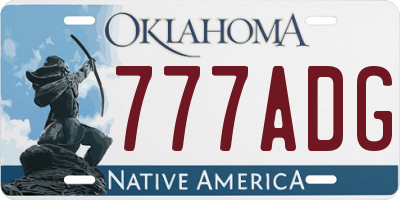 OK license plate 777ADG
