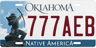 OK license plate 777AEB