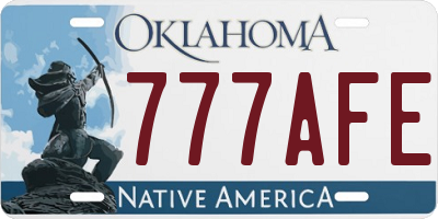 OK license plate 777AFE