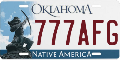 OK license plate 777AFG