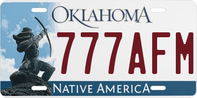 OK license plate 777AFM