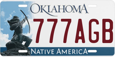 OK license plate 777AGB