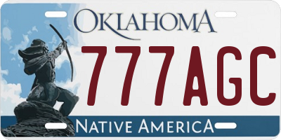 OK license plate 777AGC