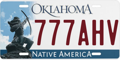 OK license plate 777AHV