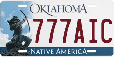 OK license plate 777AIC