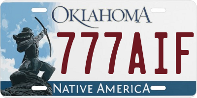 OK license plate 777AIF