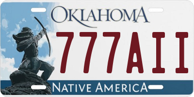 OK license plate 777AII