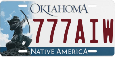 OK license plate 777AIW