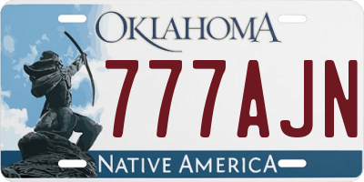OK license plate 777AJN