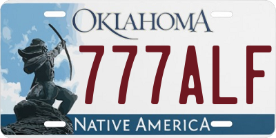 OK license plate 777ALF