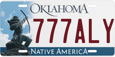 OK license plate 777ALY