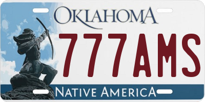 OK license plate 777AMS